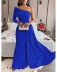 Robe Femme Maxi Épaules Dénudées – Silhouette Élancée et Fluide