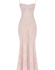 Robe longue à fines bretelles femme – coupe ajustée ourlet évasé
