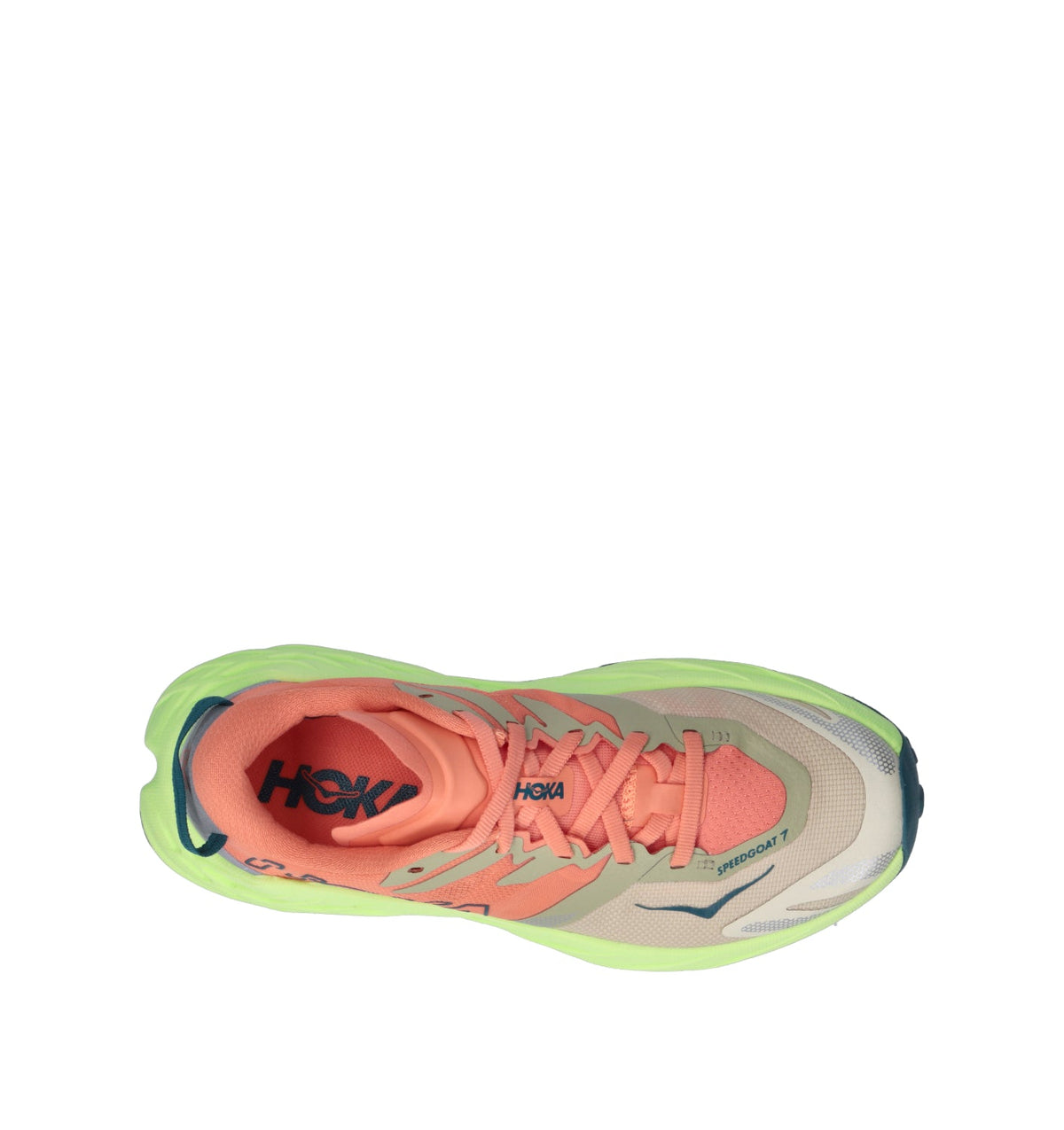 HOKA Speedgoat 7 Persimmon Neon Yuzu Femme Chaussures Trail Running Vibram Megagrip
