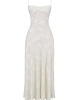 Robe longue à fines bretelles femme – coupe ajustée ourlet évasé