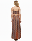 Robe Longue Femme Smockée – Bretelles Fines & Double Fente Cuisse