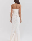 Robe Longue Femme Corset Dentelle Sirène – Silhouette de Soirée Sculptée