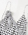 Robe Longue Femme à Pois – Coupe Fluide Sans Manches