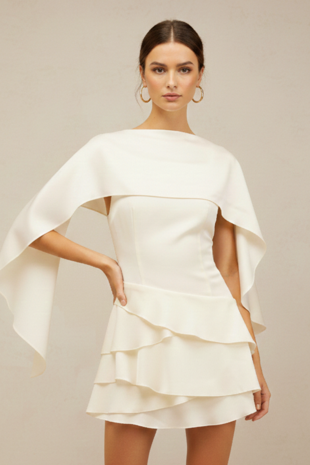 Robe Mini Femme en tissu léger, à volants, coupe confortable – Menvelo