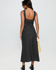 Robe Midi Femme Sans Manches à Pois – Encolure Ronde Silhouette Fluide
