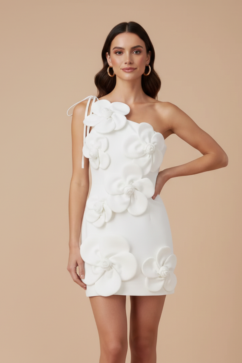 Robe Mini Femme en tissu léger, fleurie, coupe moulante – Menvelo