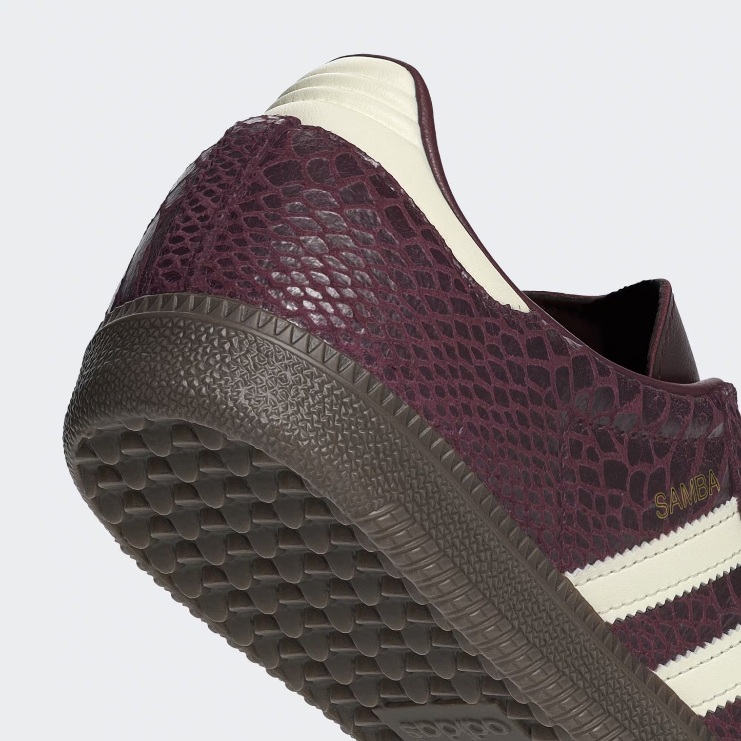 Sneakers basses Adidas Samba snakeskin maroon cream white unisexe
