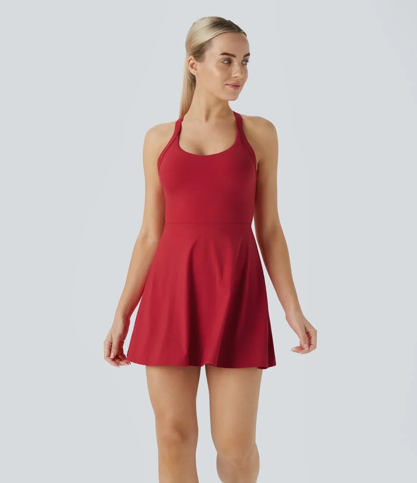 Robe Mini Femme en tissu léger, jupe évasée, coupe confortable – Menvelo