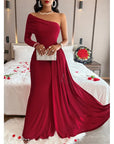 Robe Femme Maxi Épaules Dénudées – Silhouette Élancée et Fluide