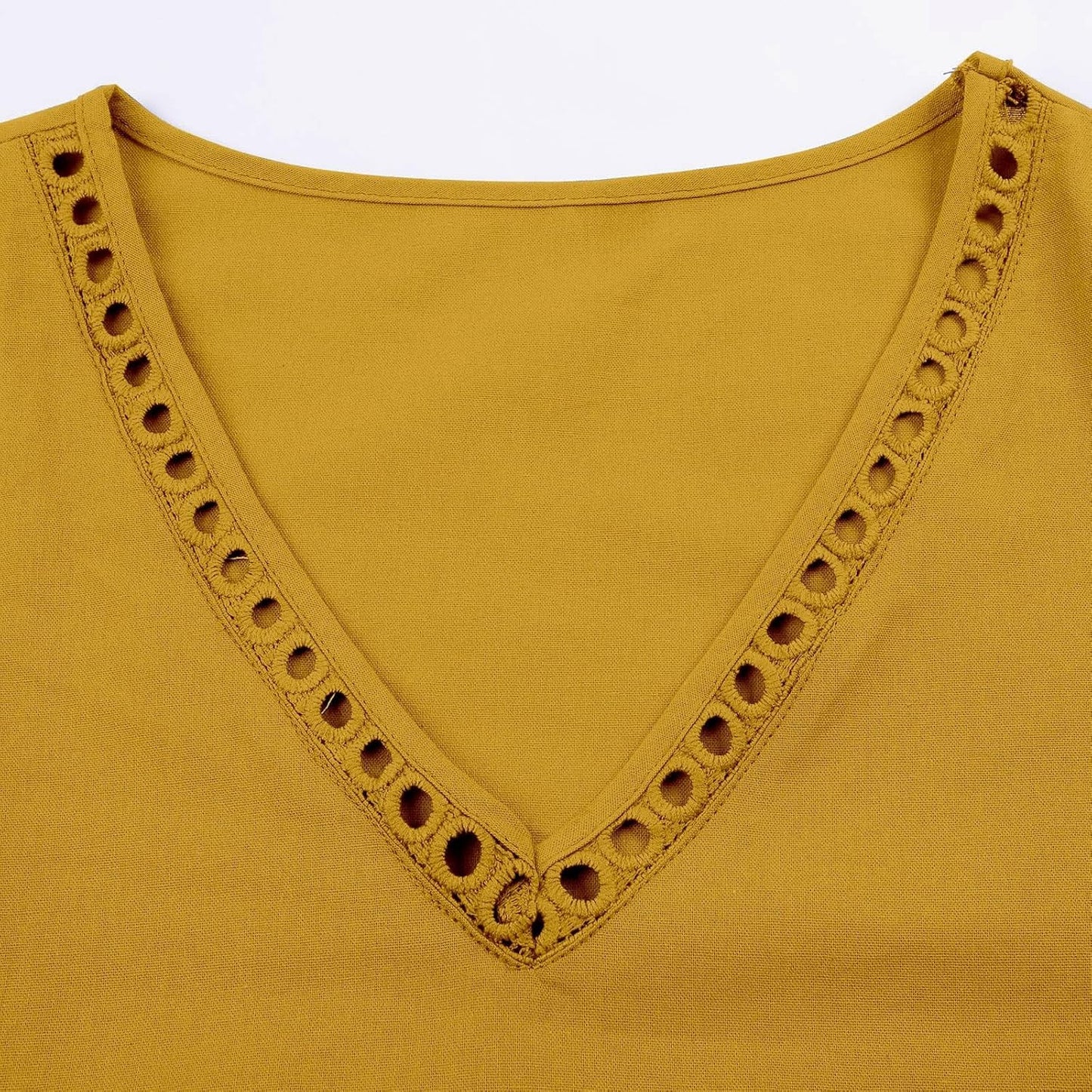 Laura Robe Femme – Robe Midi Lin Col V Manches 3/4 Poches A-Line Été