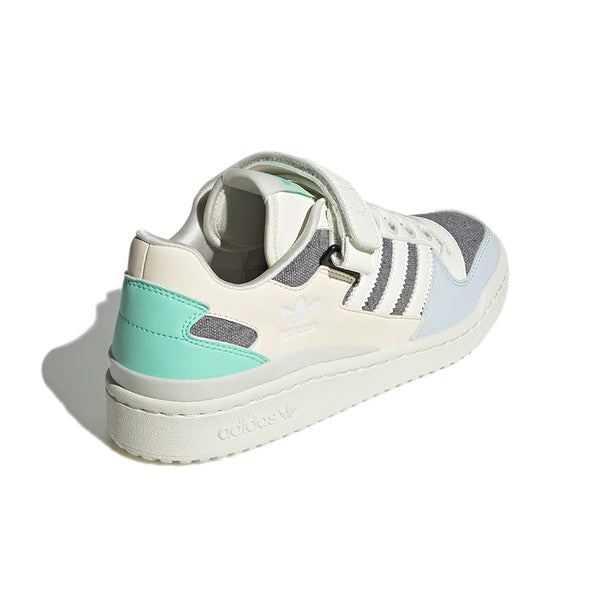 Adidas Forum Low Off White Wonder baskets basses homme et femme en cuir blanc cassé blanc, détail semelle