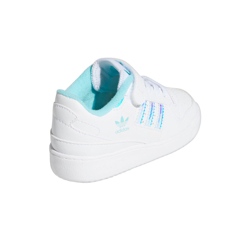 Adidas Forum Low Iridescent baskets basses enfant en cuir irisé, vue de face