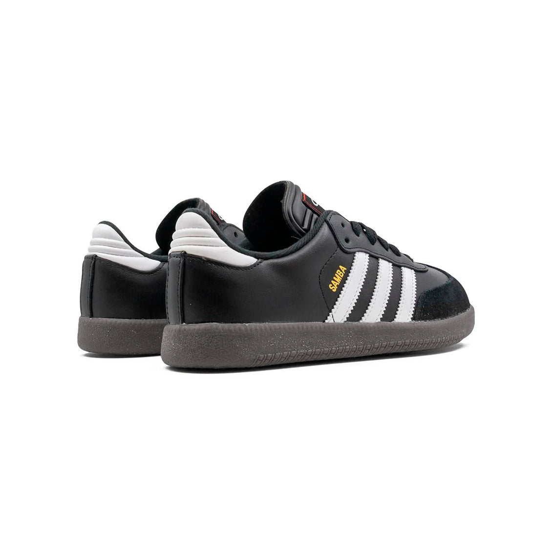 Adidas Samba Triple Black baskets basses enfant en cuir et daim noir, détail semelle