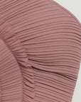 Robe Longue Femme à Col Halter – Tissu Plissé Fluide