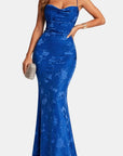 Robe Maxi Femme Dos Nu – Bretelles Fines et Col Drapé
