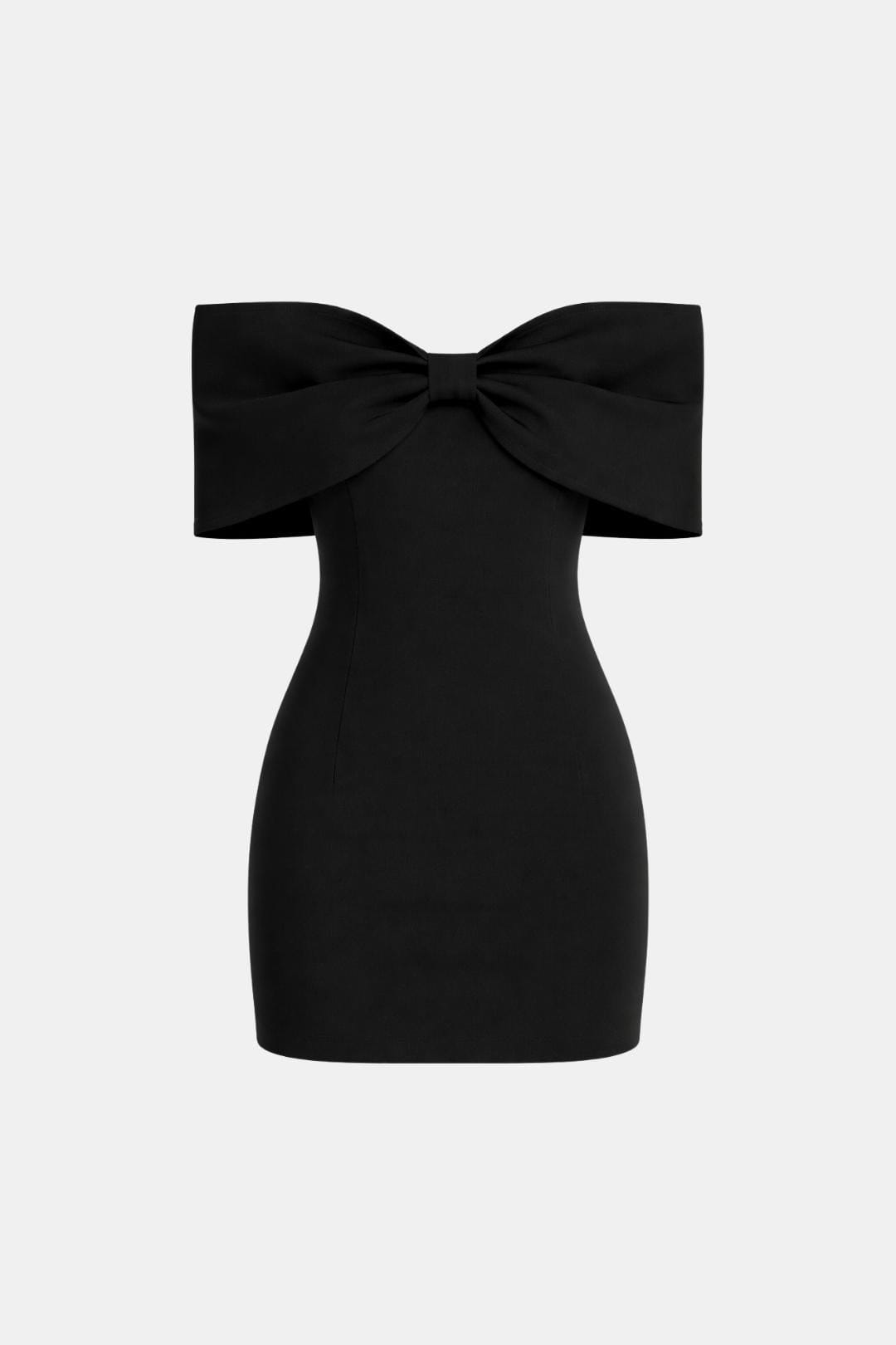 Robe Mini Femme en tissu léger, épaules dénudées, coupe moulante – Menvelo