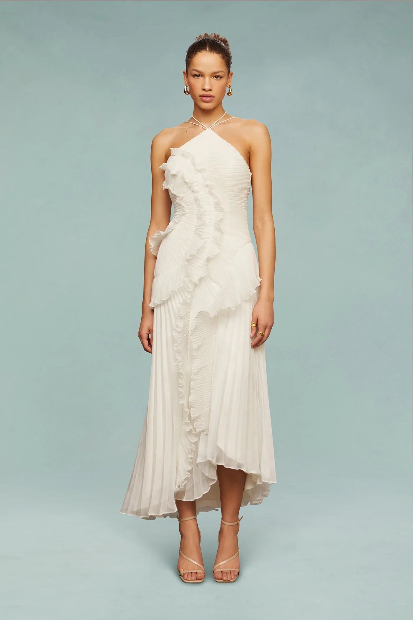 Brooklyn | Robe maxi dos nu à volants pour femmes, invitée de mariage