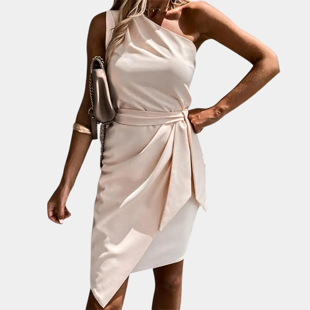 Robe Mini Femme en tissu léger, portefeuille, coupe moulante – Menvelo