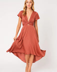 Robe Midi Femme Portefeuille – Silhouette Fluide et Élégante