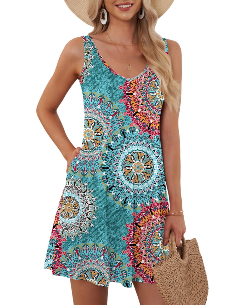 Robe Mini Femme en tissu léger, col V, coupe fluide – Menvelo