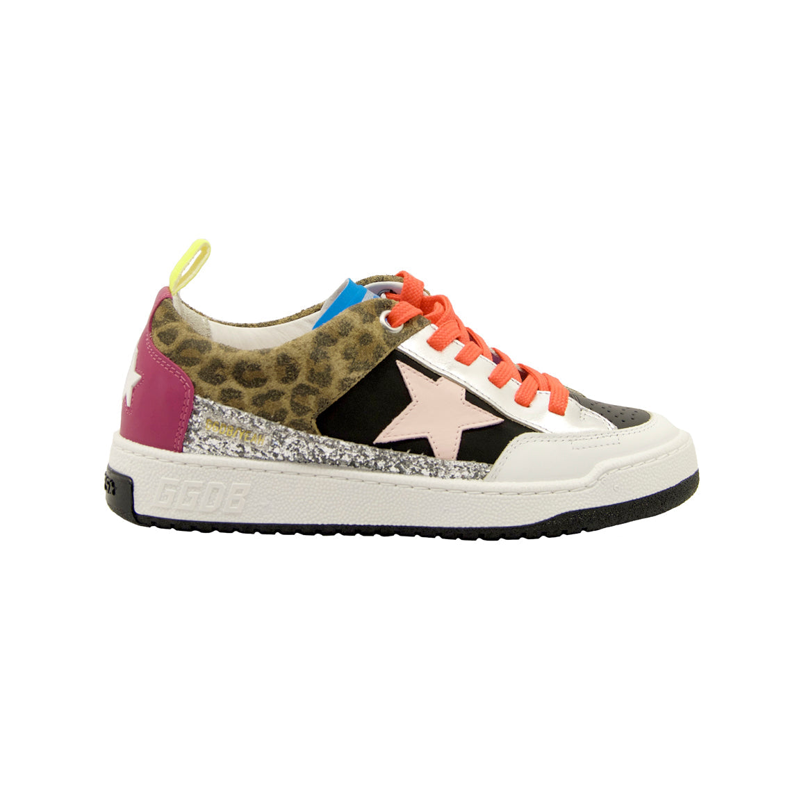 Golden Goose Yeah Leopard Baskets Cuir Vieilli
