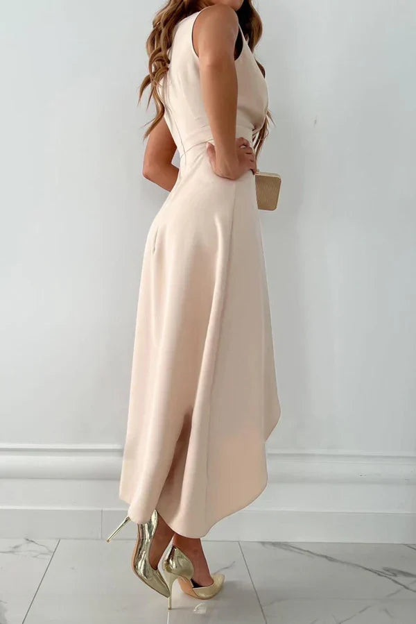 Isla | Robe longue sans manches à col en V pour femmes, idéale pour les événements