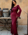 Robe Longue Femme Manches Longues – Coupe Fluide et Décontractée