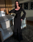 Robe Longue Femme Manches Longues – Coupe Fluide et Décontractée