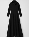 Robe Longue Femme Col Roulé Manches Longues – Silhouette Fluide
