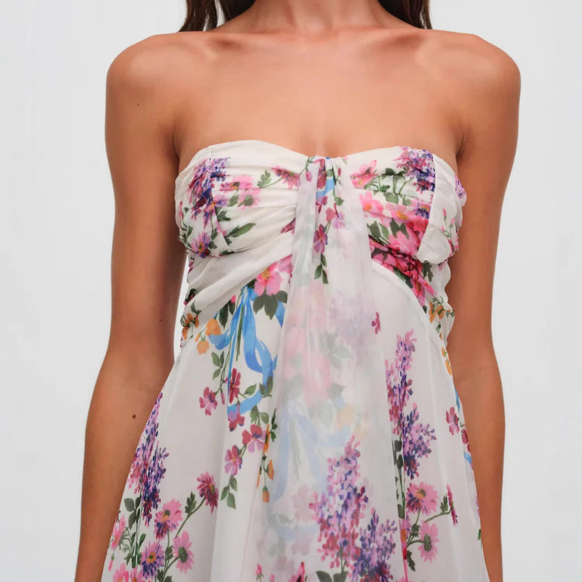 Robe Mini Femme en tissu léger, à volants, coupe confortable – Menvelo
