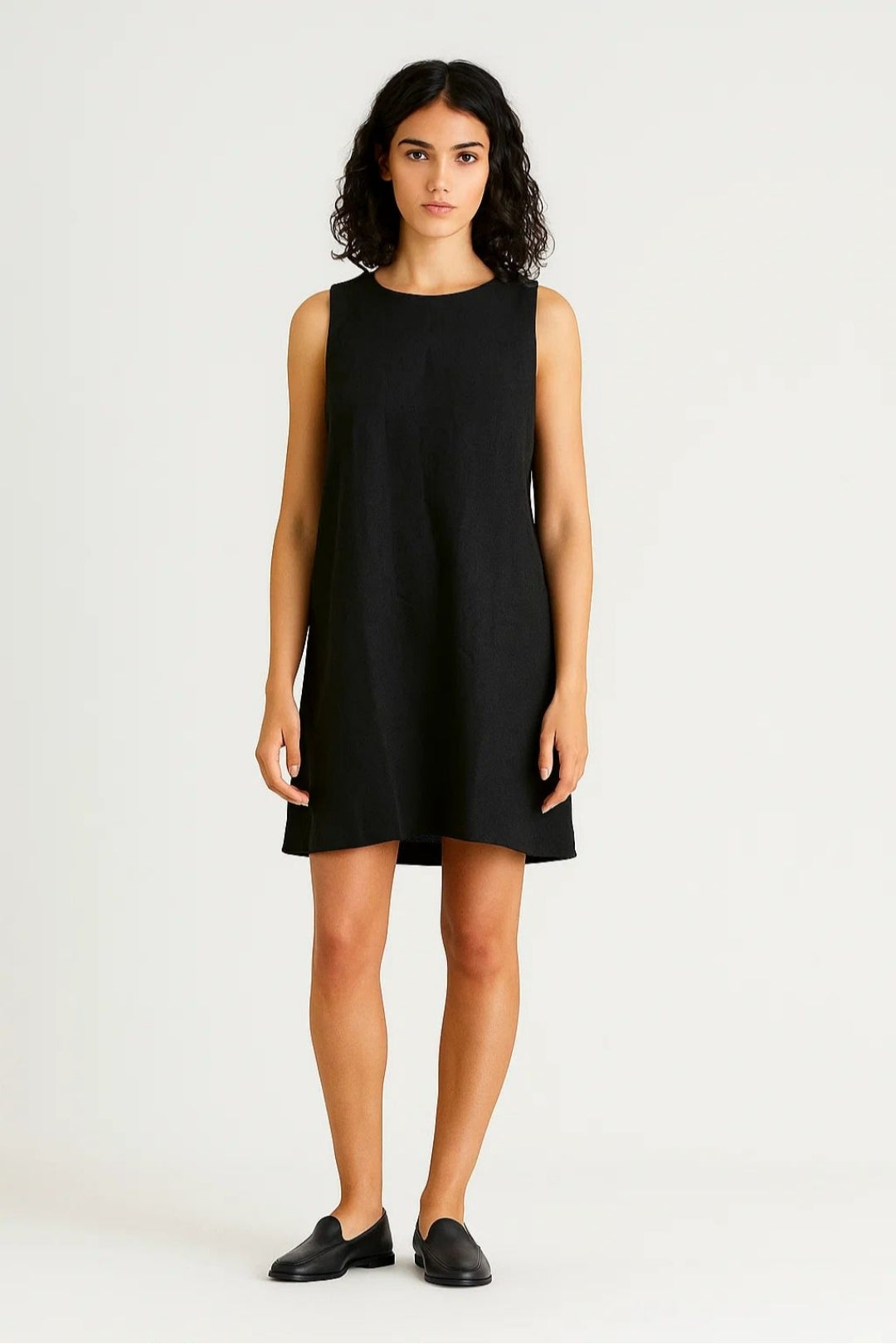 Robe Mini Femme en tissu léger, sans manches, coupe décontractée – Menvelo