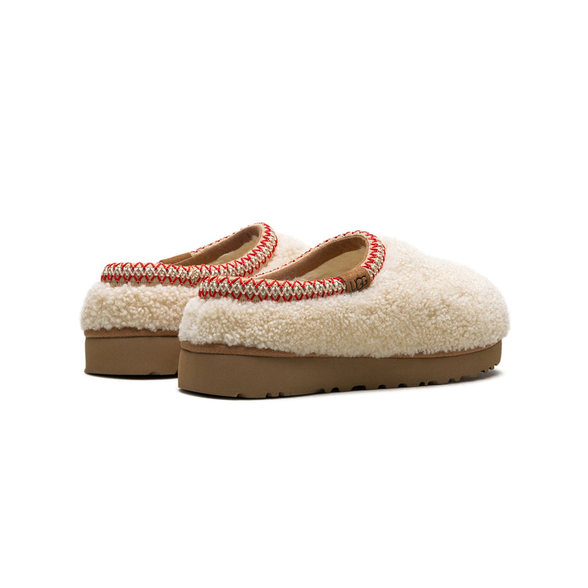 UGG Tasman Maxi Curly Natural Chaussons Blanc Beige Femme - 3