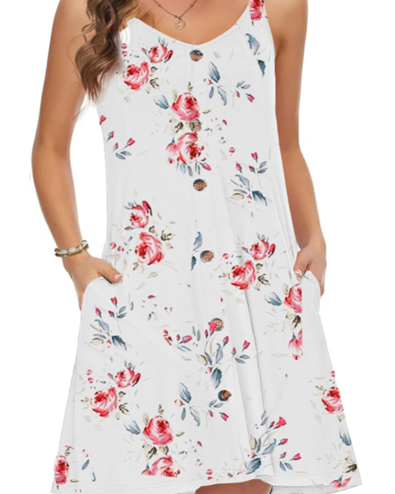 Robe Mini Femme en tissu léger, col V, coupe confortable – Menvelo