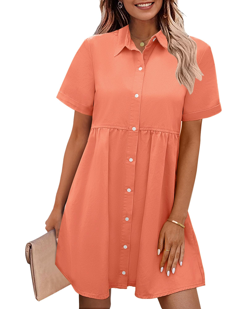 Robe Midi Femme en denim, à volants, coupe confortable – Menvelo