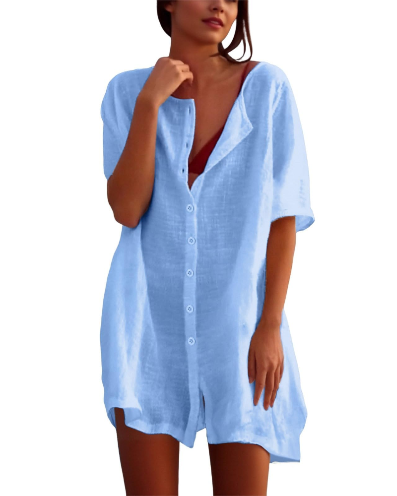 Robe Midi Femme en tissu léger, coupe fluide – Menvelo