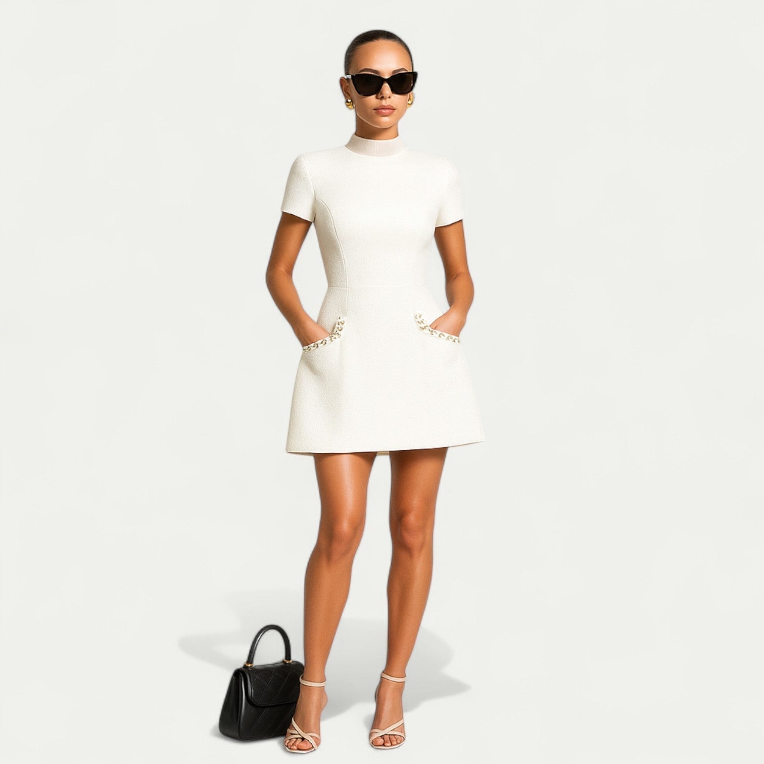 Robe Mini Femme en tissu léger, coupe moulante – Menvelo