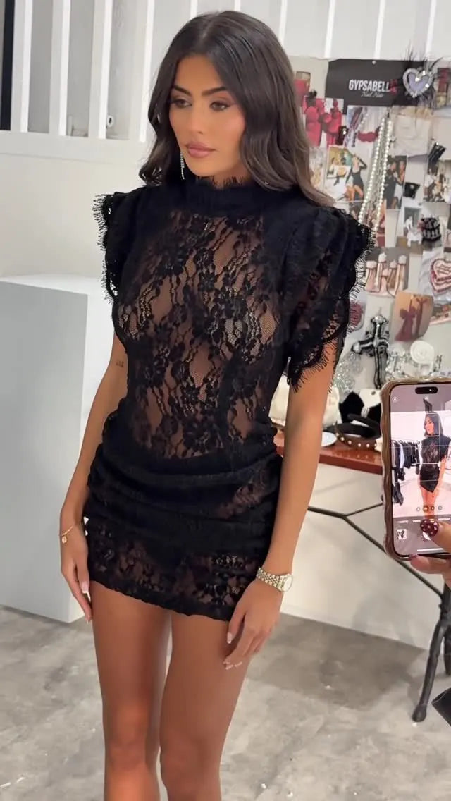 Robe Mini Femme en tissu léger, sans manches, coupe moulante – Menvelo