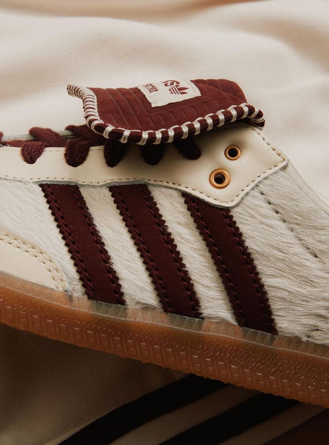Sneakers basses Adidas Samba nylon tonal wales bonner cream white unisexe
