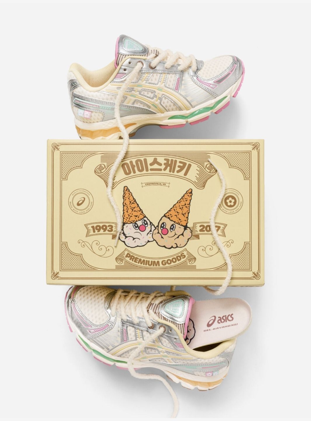 ASICS Gel-Kayano 12.1 x Vandy The Pink Vanilla Baskets Crème Mixte - 7