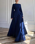 Robe Femme Col Rond Moulante Manches Longues – Tombé Fluide
