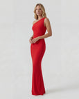 Robe Bodycon Femme One-Shoulder en Maille Extensible – Coupe Maxi Élégante