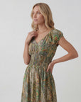 Robe Maxi Bohème Col V Femme – Coupe Décontractée Jupe Fluide | Tissu Tissé Léger