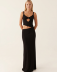 Robe Maxi Femme à Découpes – Dos Nu Bretelles Ajustables à Nouer