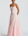 Robe Maxi Femme Dos Nu à Lacets – Corsage Ajusté | Dentelle Texturée