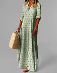 Robe longue femme en tissu léger – Coupe fluide décontractée