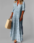 Robe longue femme en tissu léger – Coupe fluide décontractée