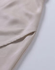 Robe Slip Femme Col V Fendue – Coupe Slim à Bretelles | Drapé Soyeux
