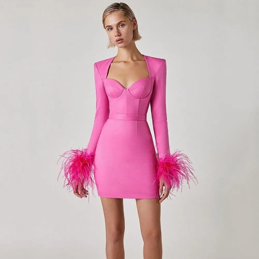 Robe Mini Femme en stretch, coupe moulante – Menvelo