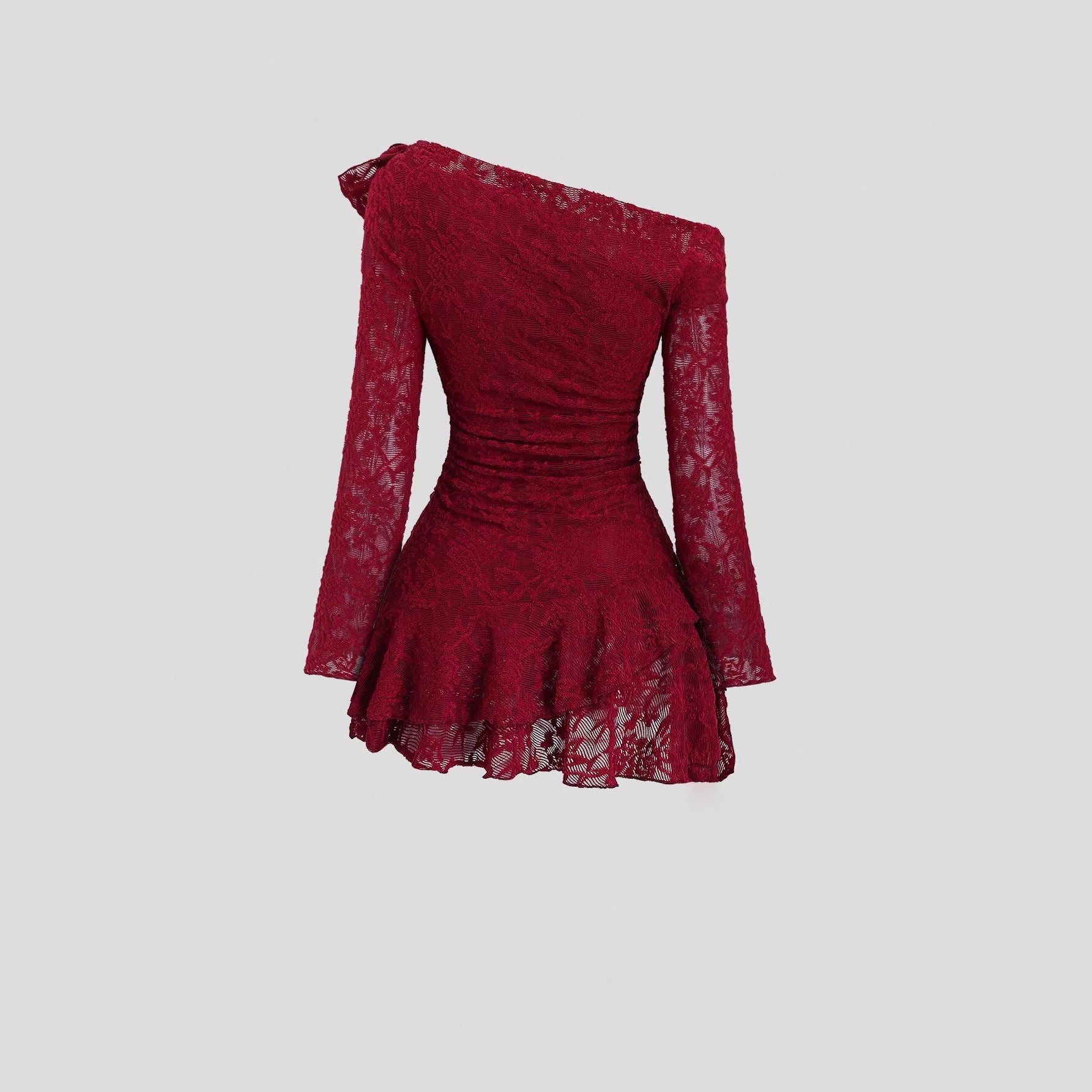 Robe Mini Femme en dentelle, fleurie, coupe moulante – Menvelo