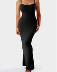 Robe Maxi Bodycon Femme – Bretelles Fines et Silhouette Élancée